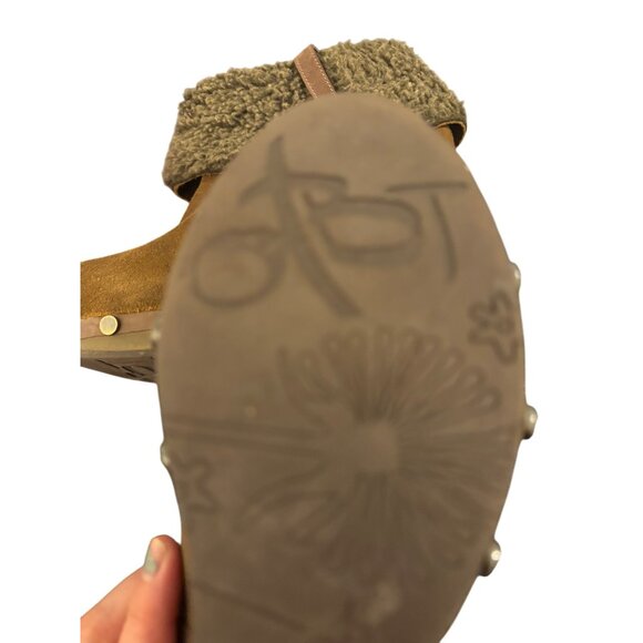 OTBT Arvin Suede Wedge Ankle Boots With Faux Fur Cuffs & Stud Accents - Picture 11 of 14